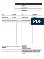 Commercial Invoice Template