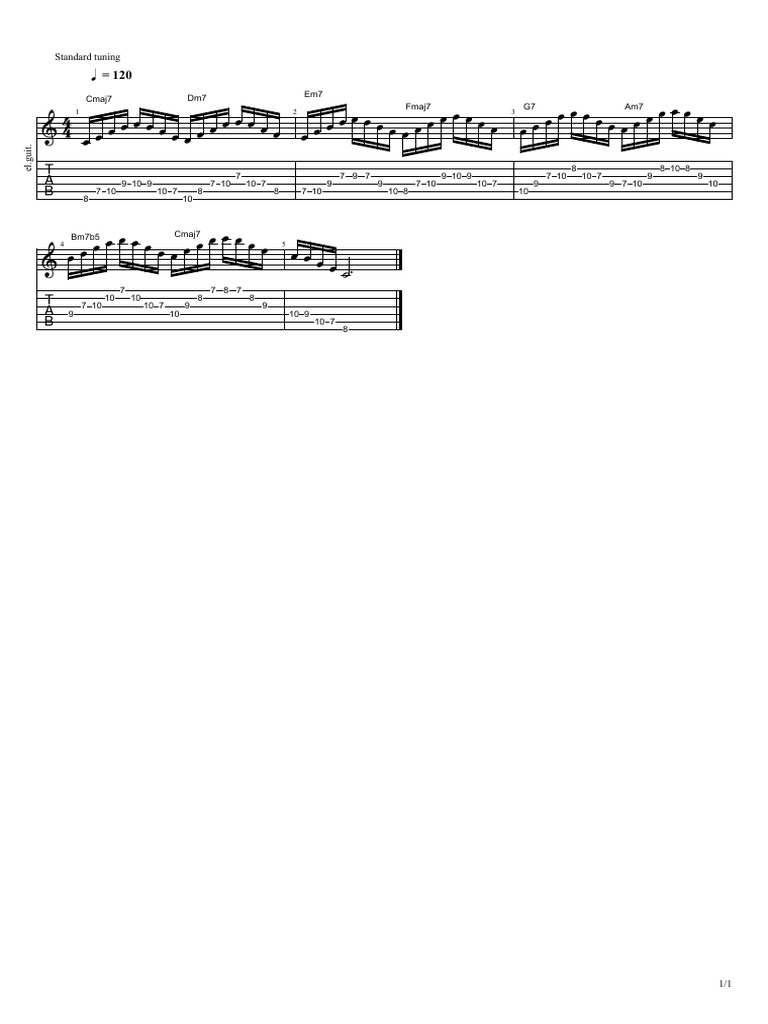 Guitar Chords and Tabs Guide | PDF