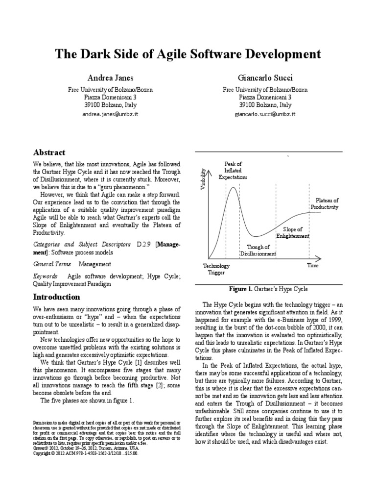 Dark Side of Agile Janes Succi Splash 2012 PDF | PDF | Agile Software ...