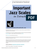 17 Básculas de Jazz Importantes en Tetrachords - Aprende Los Estándares de Jazz