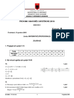 Matematike 2018 Zgjidhje Profesionale Varianti A Format