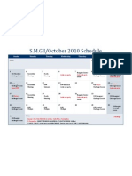 S.M.G.I Oct 2010 Schedule