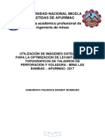 Utilización de Imágenes Satelitales para La Optimización de Levantamientos Topograficos de Taladros de Perforacion y Voladura - Mina Las Bambas - Apurimac - 2017