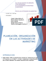 Planeacion Oraganizacion de Las Actividades Del Marketing