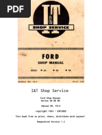 1953 I&T FO-4 Ford Tractor Service Manual