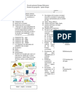 Examen Geografia y Ciencias