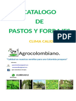 Catálogo de pastos y forrajes para clima cálido y frío