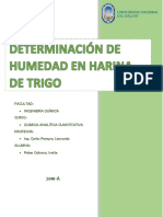 Determinacion de Humedad Harina de Trigo