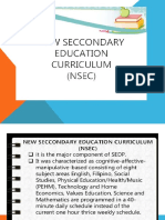 New Secondary Education Curriculum
