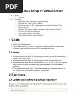 Basic Linux Setup of Virtual Server