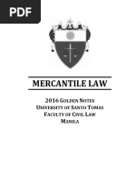 UST Mercantile Law Reviewer 2016