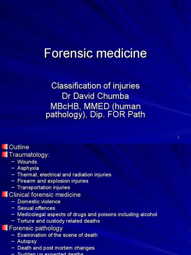 Classification Of Injuries FMT Traumatic Brain Injury Biomechanics