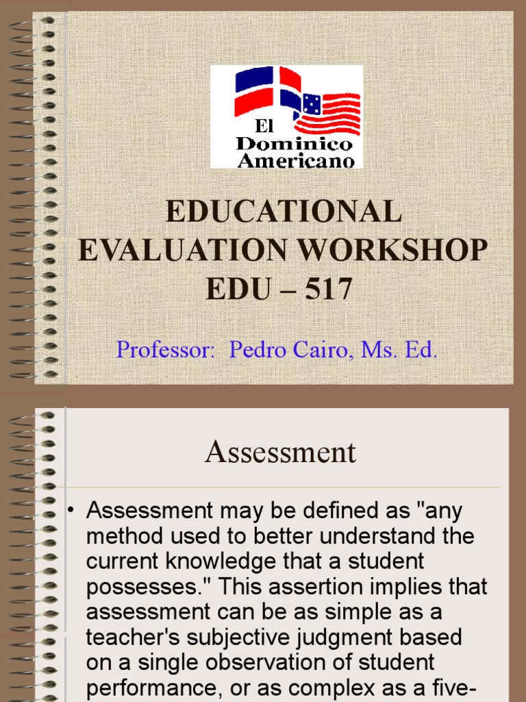 Educational Evaluation Workshop | PDF | Educational Assessment ...
