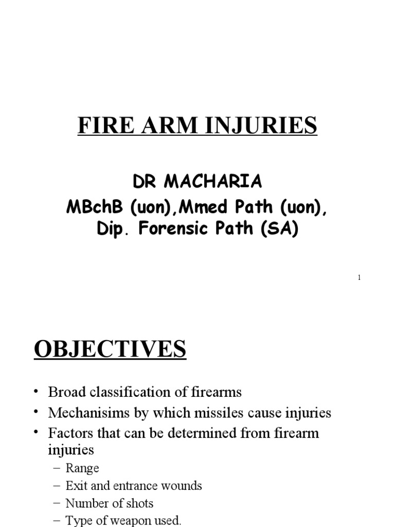 Understanding Firearm Injuries and Autopsy | PDF | Firearms | Cartridge ...
