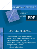 Chapter 7 Lecture 4 Organizational Culture