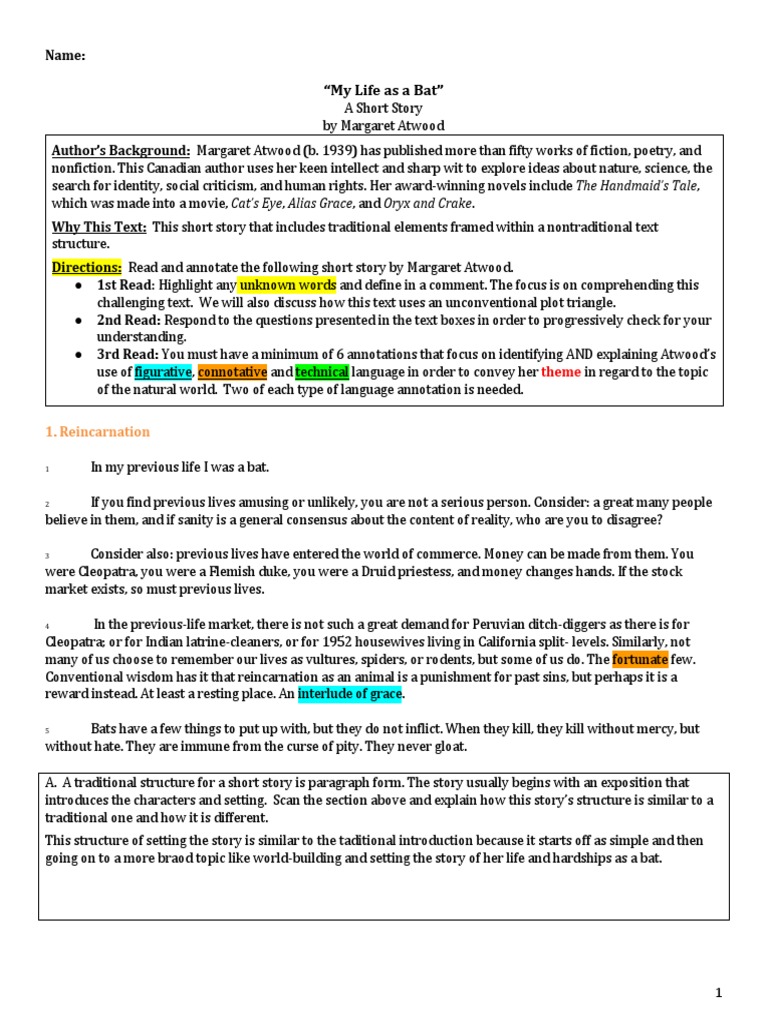 Manasi Patil - My Life As A Bat Text-With Embedded Annotations ...