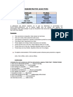 Demonstrative Adjectives