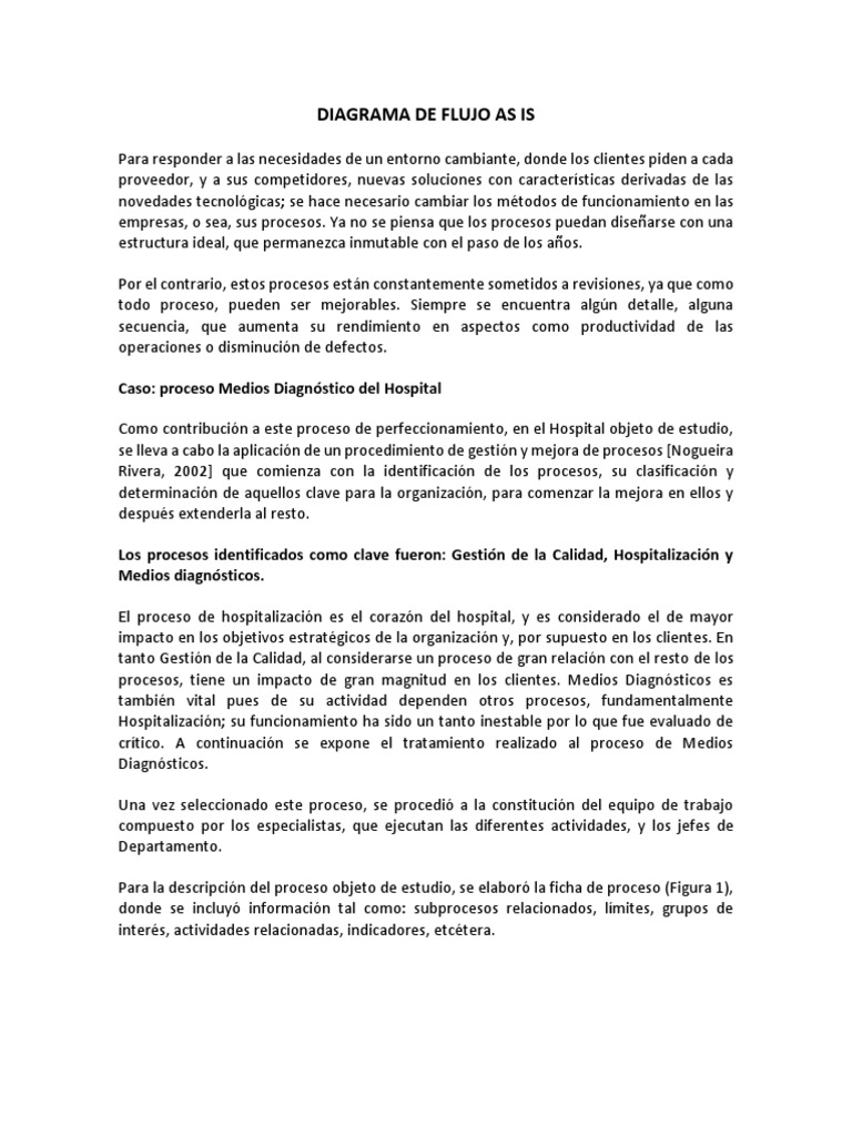 Ejemplo Diagrama As-Is | PDF | Gestión de la calidad | Bienestar