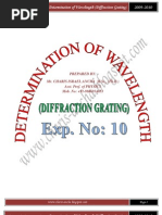 Determination of Wavelength Diffraction Grating by MR Charis