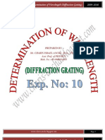 Determine Wavelength Using Diffraction Grating