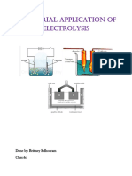 Industrial Application of Electrolysis: Done By: Brittney Sidhooram Class:4c
