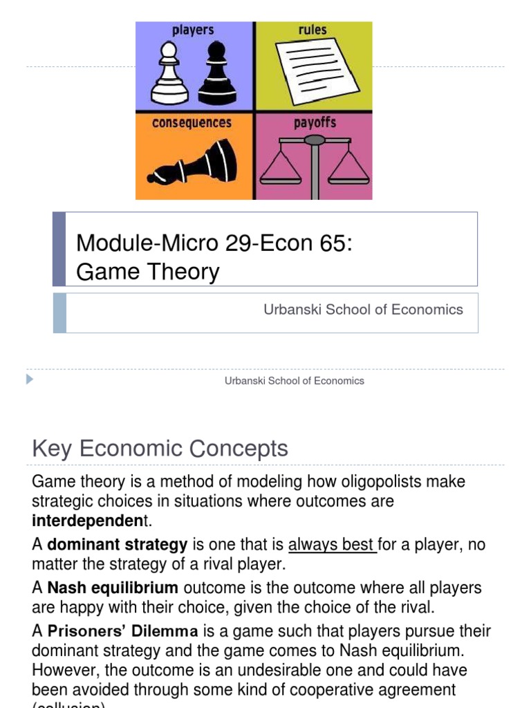 Examples Game Theory Oligopoly Game Theory