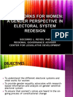 Gender Perspective in Electoral System Redesign