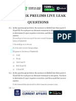 Live Leak - Model Question Paper for SBI Clerk Prelims 2018