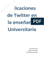 Aplicación de Twitter A La Enseñanza