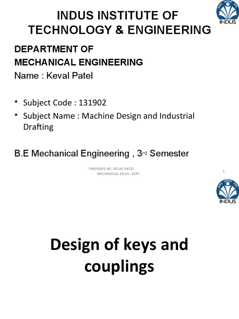 Key and Coupling Design in Engineering | PDF | Mechanical Engineering ...
