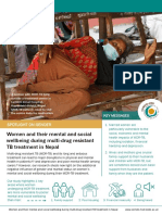  Women and their mental and social wellbeing during multi-drug resistant TB treatment in Nepal