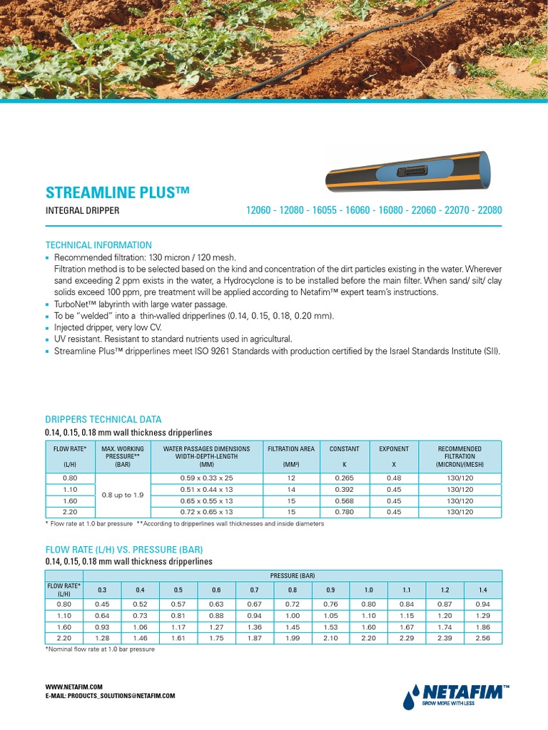 Streamline Plus | PDF | Filtration | Flow Measurement
