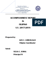 Accomplishment Report Cover