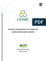 Projeto Pedagógico do Curso de Licenciatura em Filosofia da UFABC