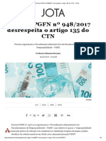 Artigo - JOTA - Portaria PGFN #948 - 2017 Desrespeita o Artigo 135 Do CTN - JOTA
