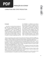 Corrupção e Produção Do Estado