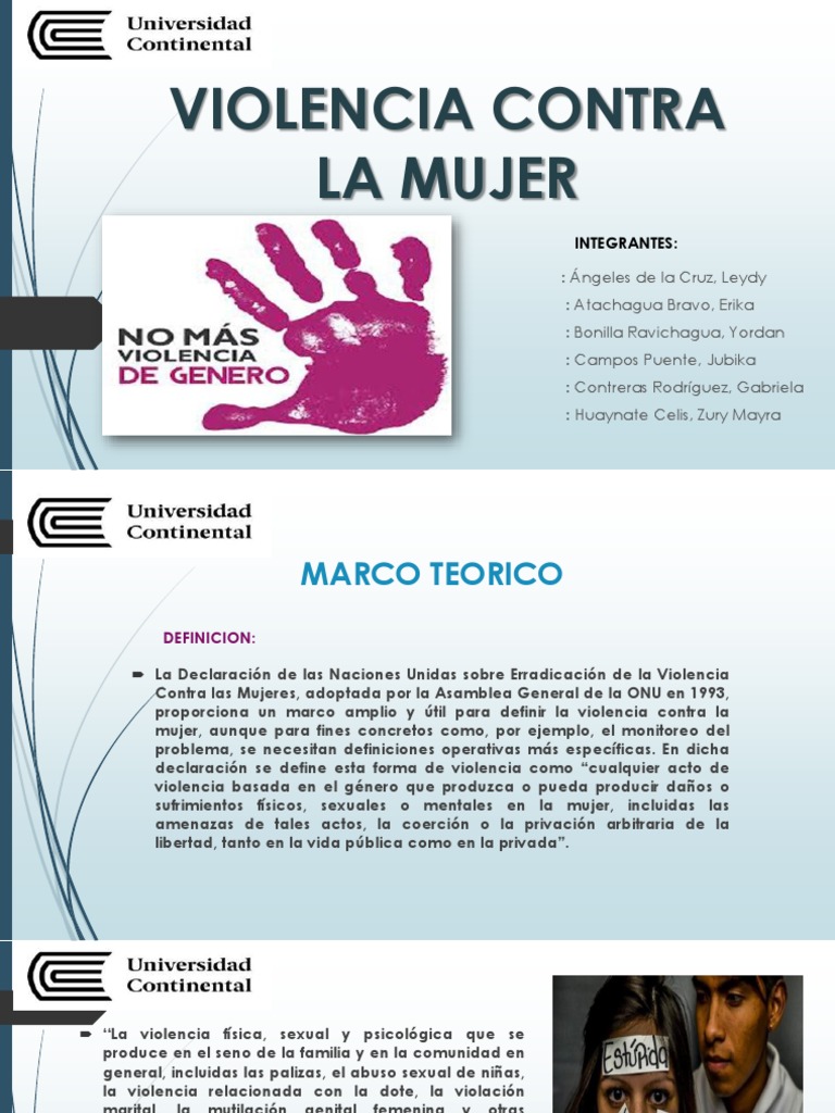 Definición y Tipos de Violencia contra la Mujer | PDF | Violencia | La ...