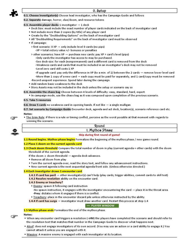 AH LCG Helpsheet 1.1 PDF | PDF | Tabletop Games | Gaming