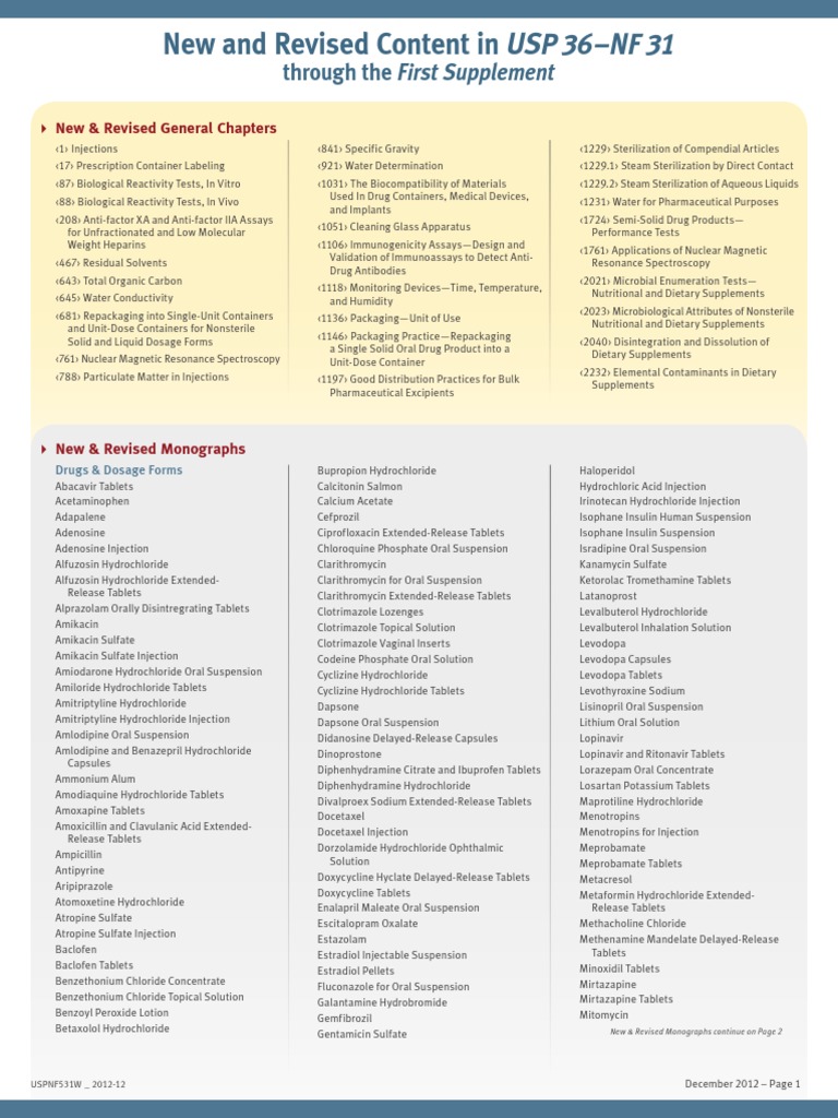 Usp 36 NF 31 Contenido PDF Sterilization (Microbiology