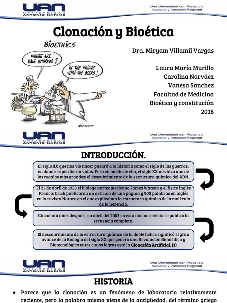 Clonacion vs Bioetica Clonación Organismos