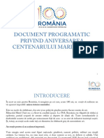 Document Programatic Privind Aniversarea Centenarului Marii Uniri(1)