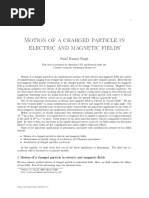 Motion of A Charged Particle in Electric and Magnetic Fields 2