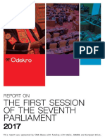 Report on the First Session of the Seventh Parliament 