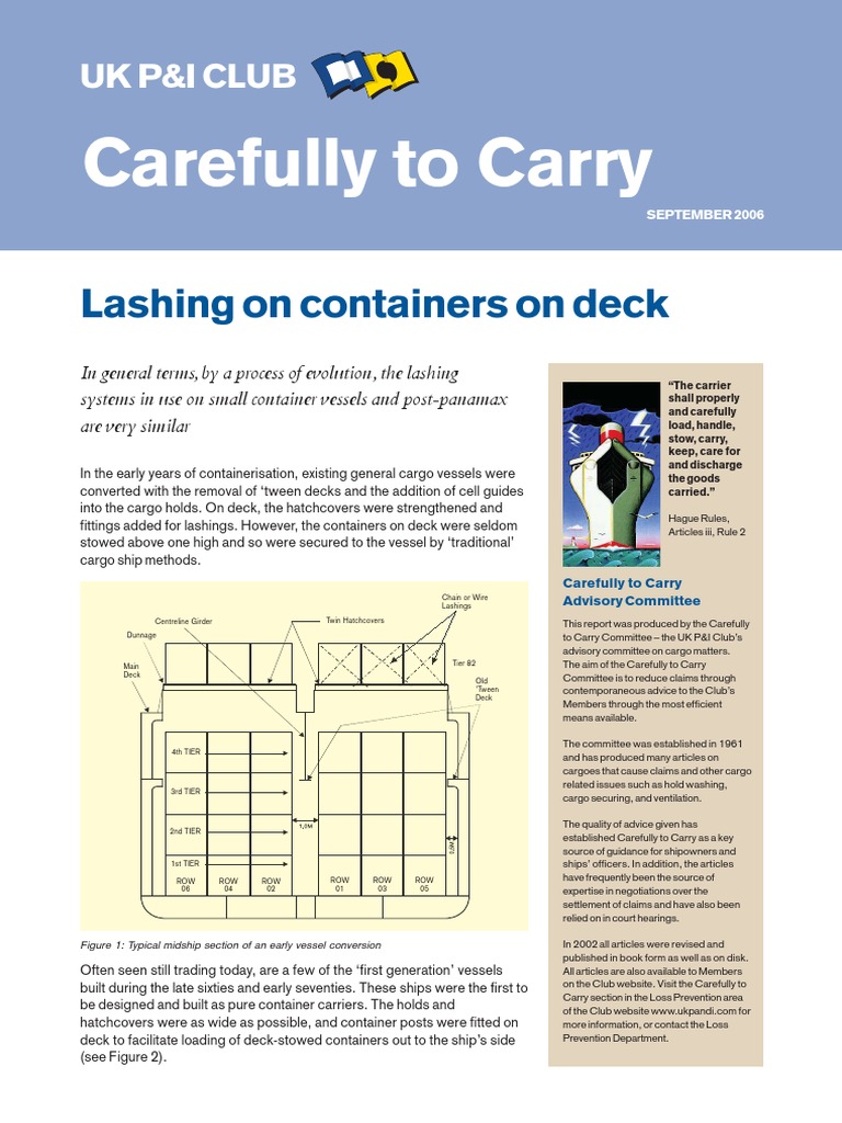 Container Lashing Systems Overview | PDF | Containerization | Ships