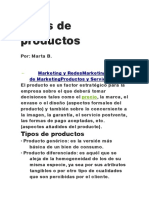 Tipos de Productos