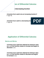 Application of Differential Calculus