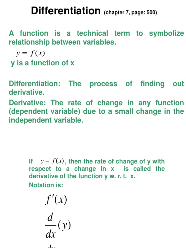 Understanding Differentiation Basics | PDF | Derivative | Elementary ...