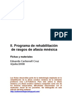 II Programa de Rehabilitación de Rasgos de Afasia Mnésica