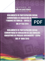 347553044 Reglamento de Participacion Social Rm Nº 750 Nº 1000 PDF