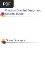 Function Oriented Design and Detailed Design